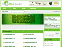 Tablet Screenshot of onegreenglobe.com